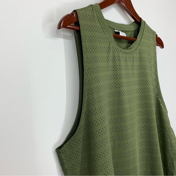 ZYIA Active Perforated Chill Olive Green Athletic Crewneck Tank Top Size XXXL - Picture 3 of 15